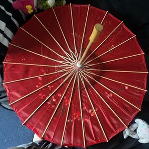 Elegant Red Parasol